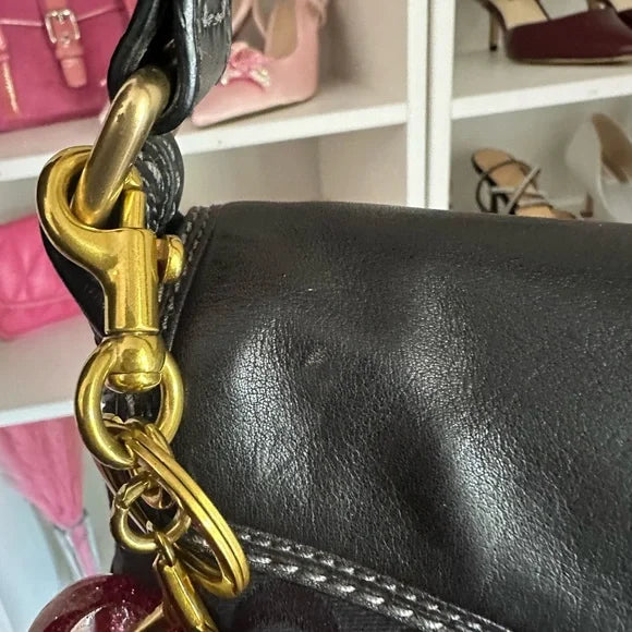 Black y2k Coach SoHo Buckle Shoulder Bag 🍒🖤