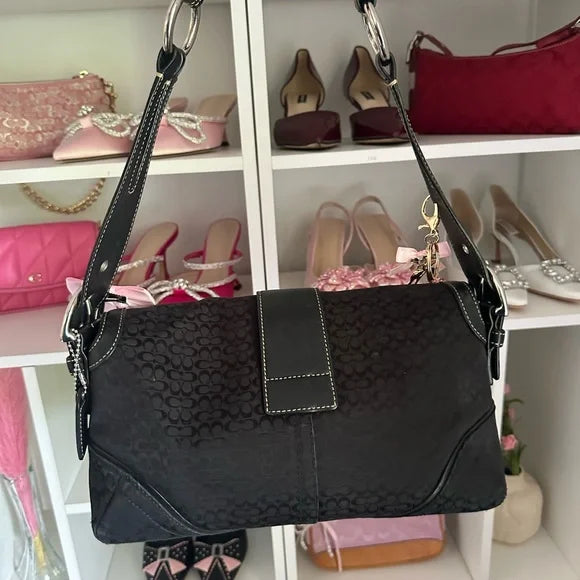 Black Signature y2k Coach SoHo Flap Bag 🎀🖤