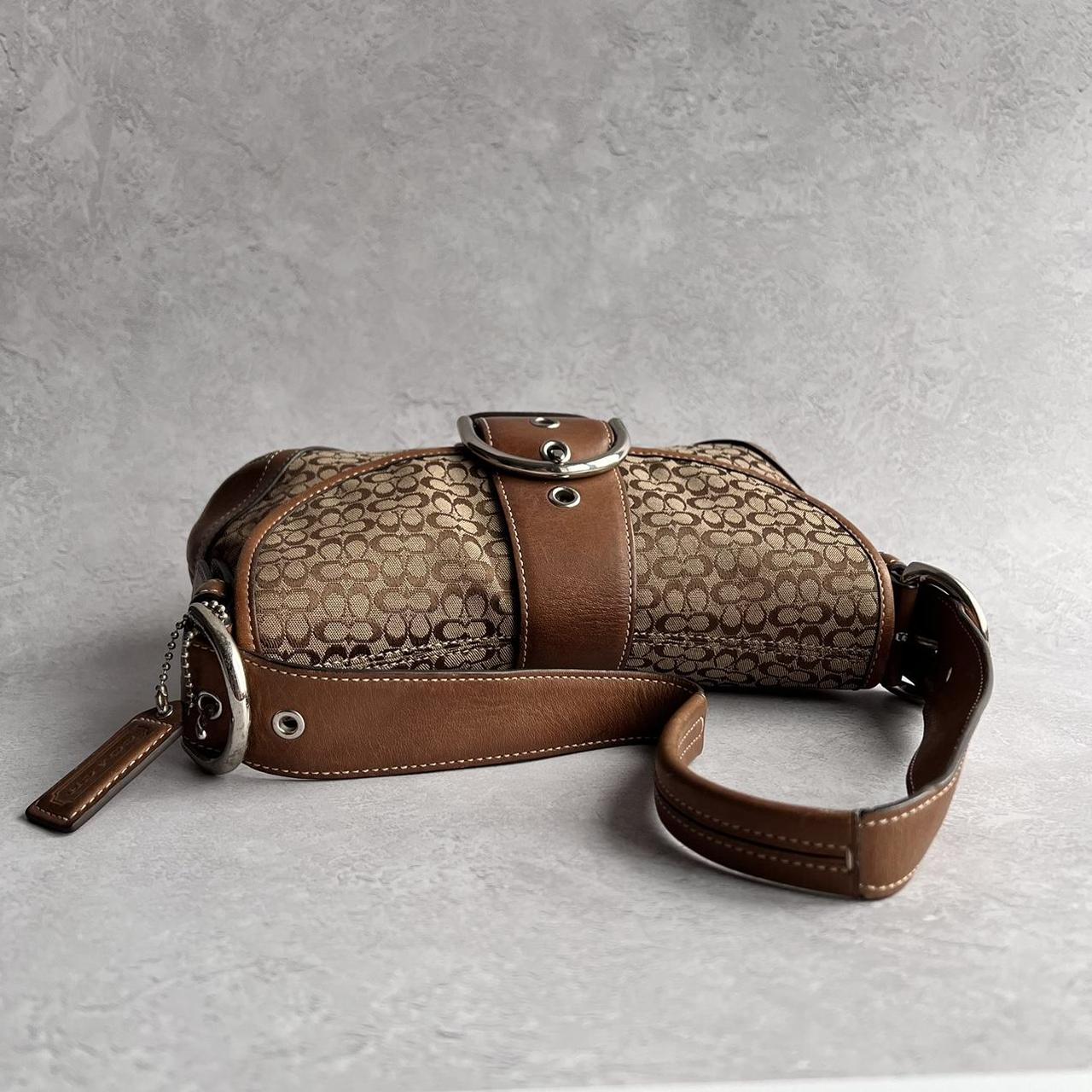 coach signature buckle demi shoulder bag