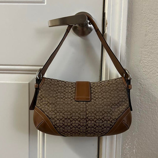 Vintage y2k Coach brown leather soho buckle shoulder