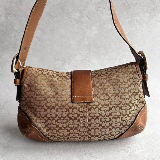 coach signature buckle demi shoulder bag